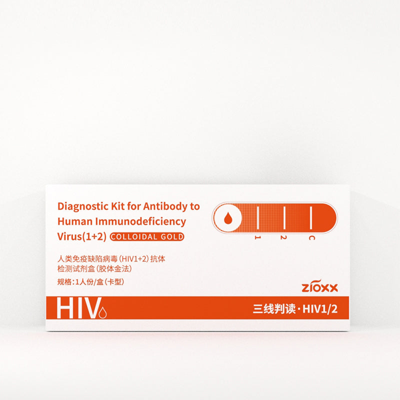 Zioxx HIV 1/2 Blood Tests At home Test 2 Kits Buy 2 and Get 2 Free