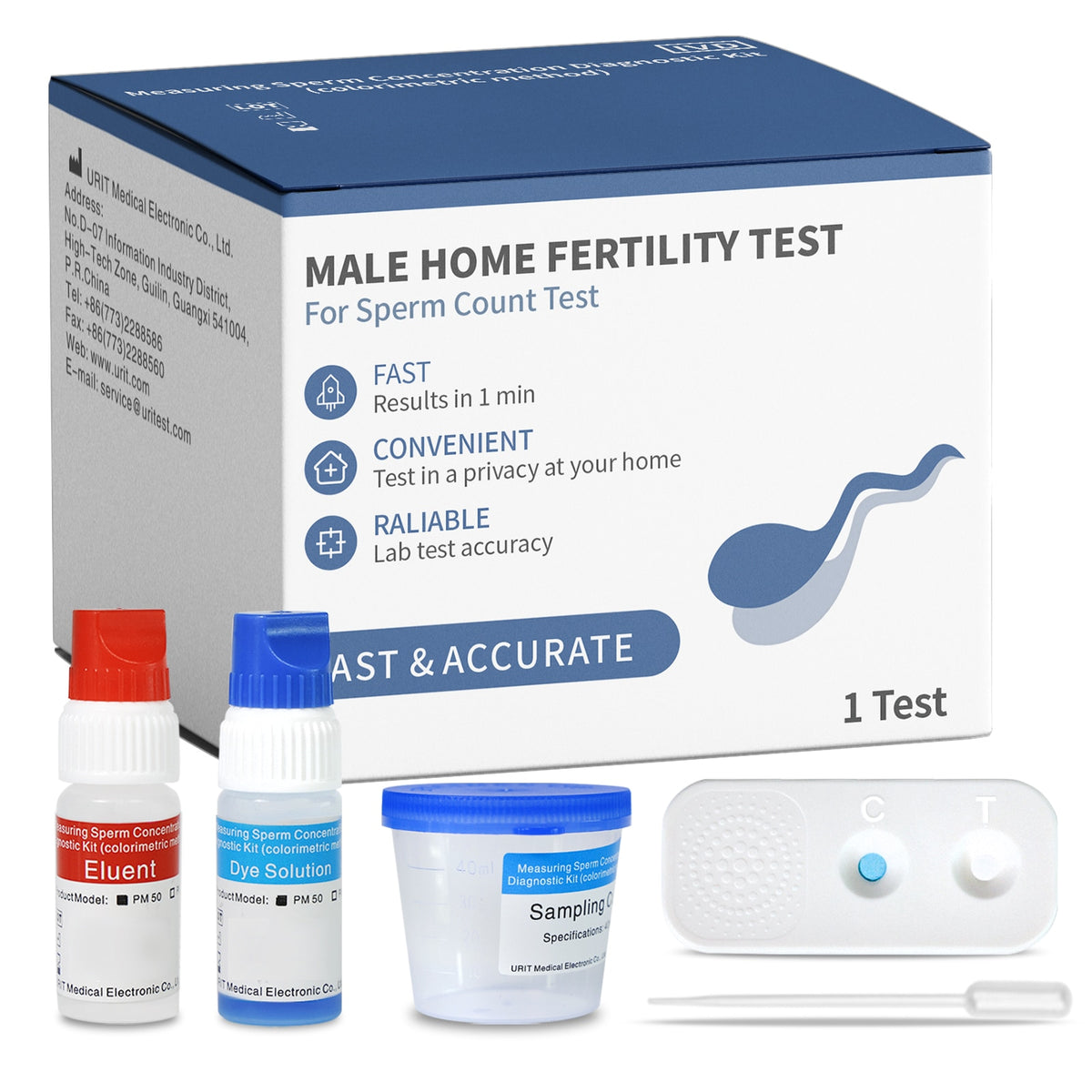 Male Fertility Sperm Test Kit for Male Sperm Check 2 Kits ZIOXX