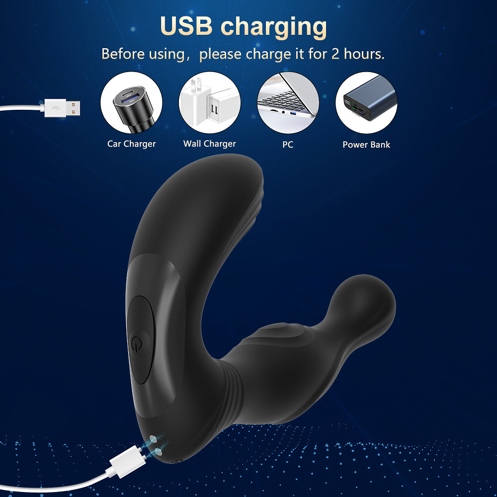 Wireless Remote Control Male Prostate Massage Vibrator Anal Toys for Men with 10 Frequency Modes