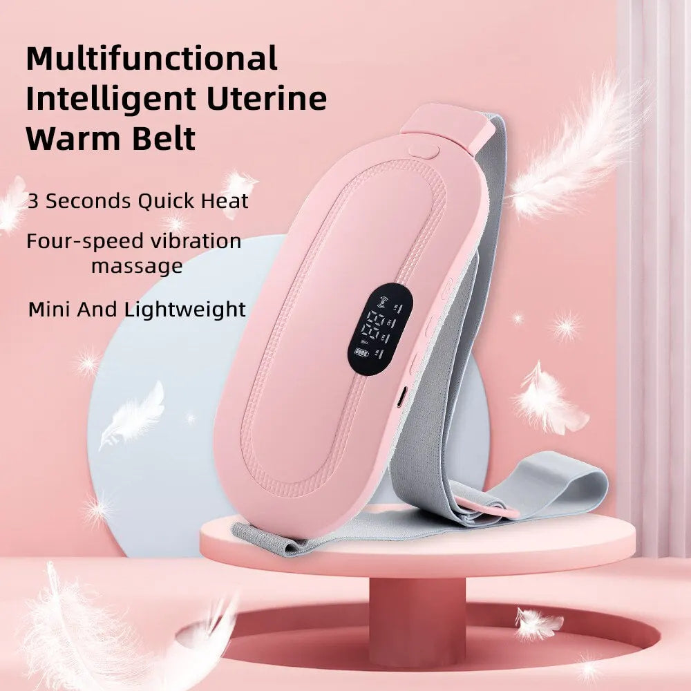 Portable Menstrual Heating Pad Warm Palace Waist Belt Period Cramp Massager Menstrual Heating Pad Dysmenorrhea Relieving Belt