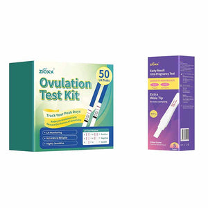 Zioxx Fertility Test Ovulation Test 50 Counts and Pregnancy Test 5 Counts