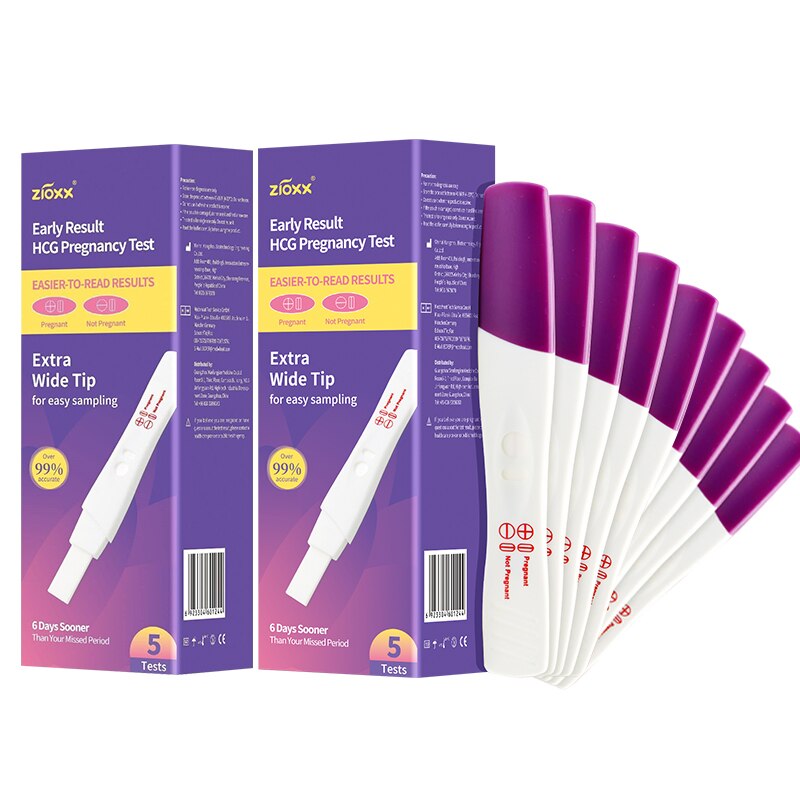 Zioxx Fertility Pregnancy Test Extra Wide Absorbent Tip 10 Counts