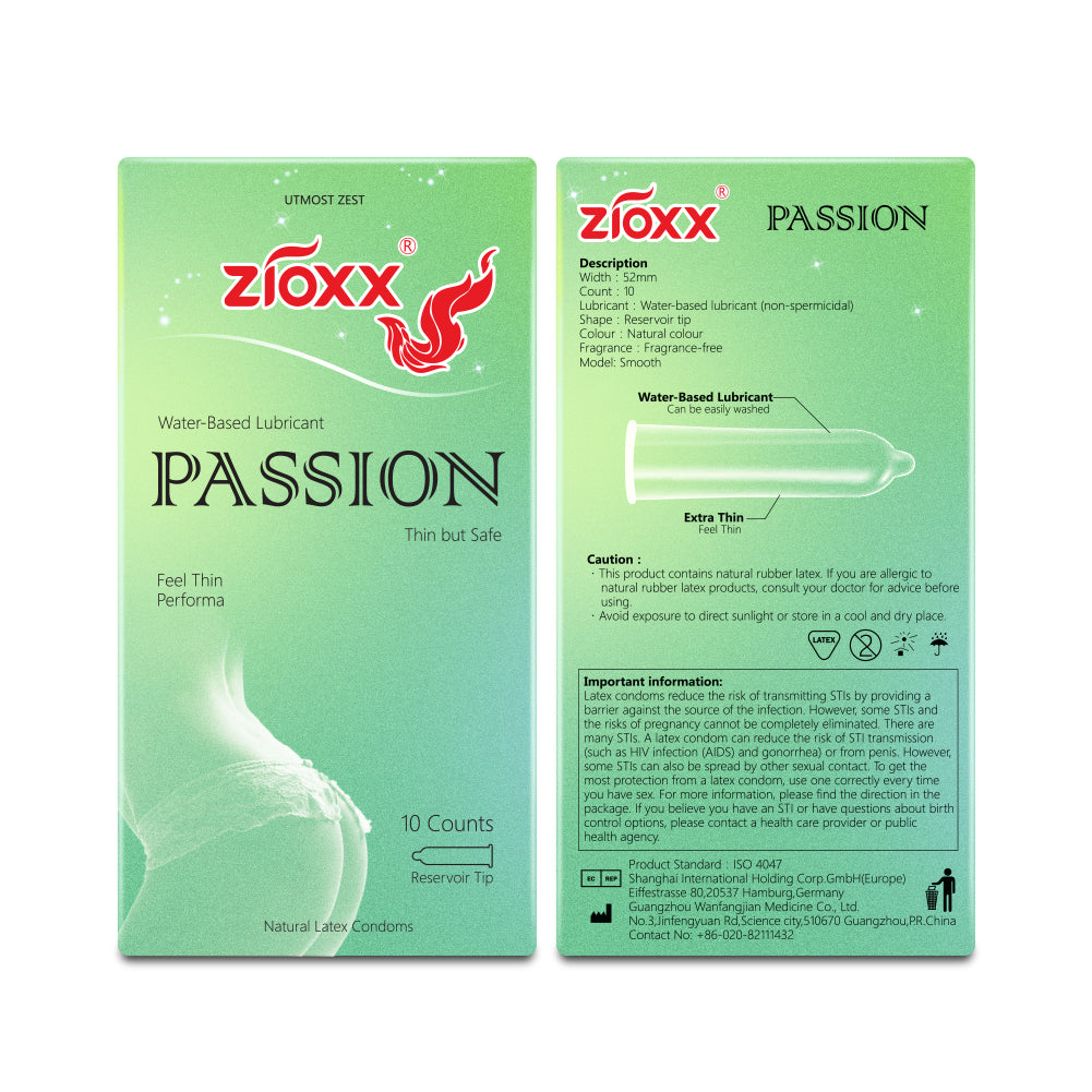 Zioxx Passion Silky Smooth Condoms 20 Counts