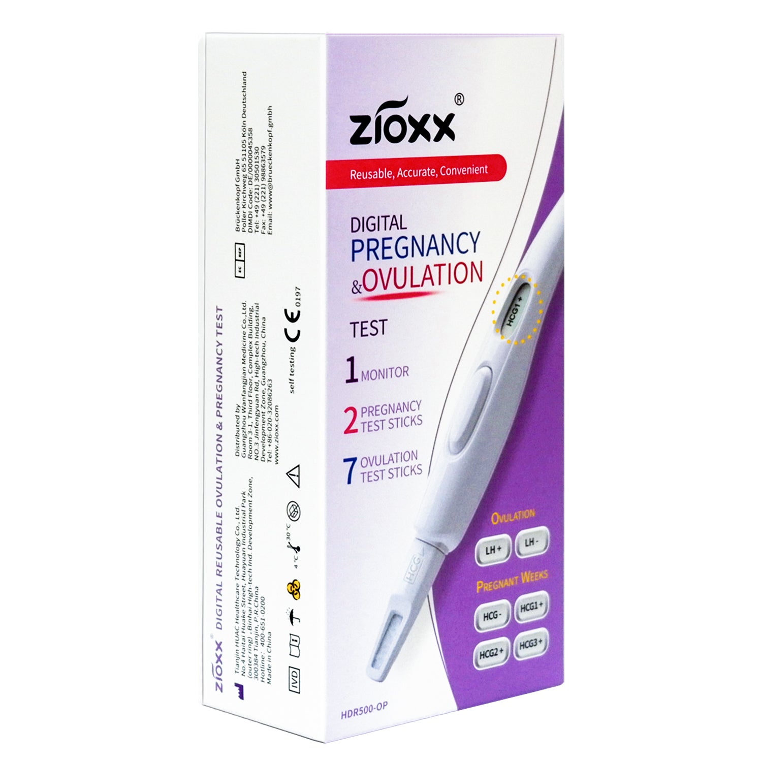 Zioxx Digital Pregnancy and Ovulation Test Kit Dual Function in One Test