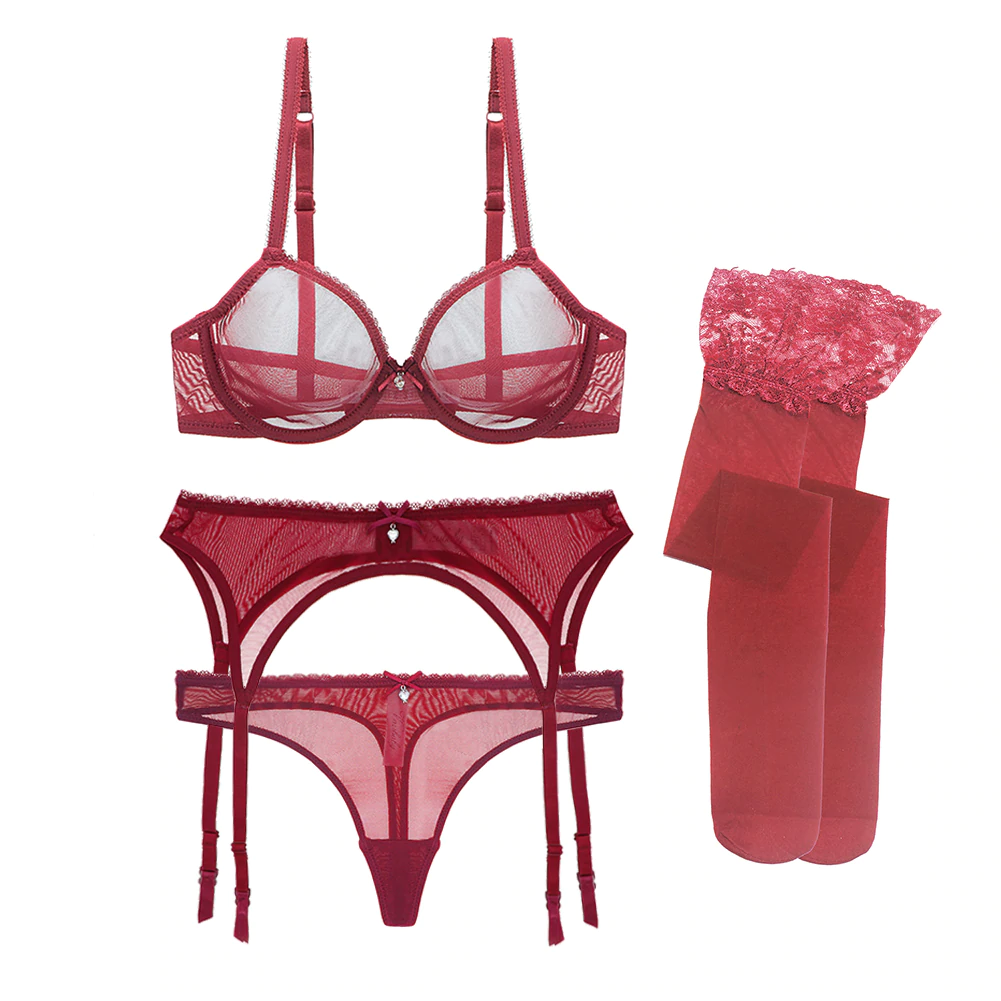 Red Lace Lingerie Set