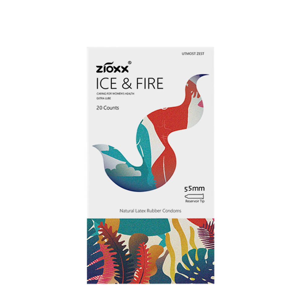 ZIOXX ICE and FIRE Super Thin Condoms 20 Counts